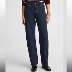 Brand New Madewell Men's Dark Blue Barrel-Leg Jeans size 30